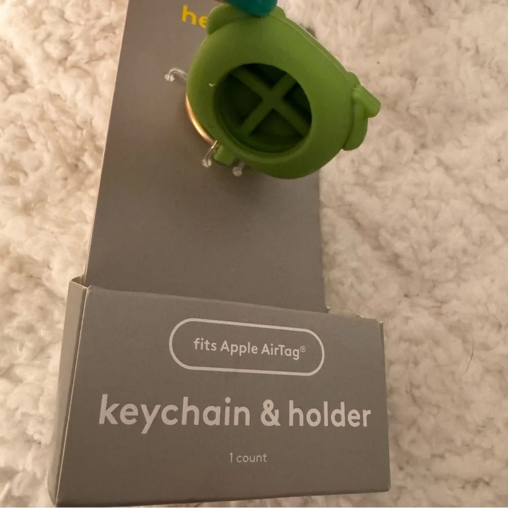 Heyday Frog AirTag Keychain Holder Cute Green Silicone Case
